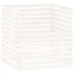 Vidaxl kompostētājs balts 100x100x102 cm priedes masīvkoks