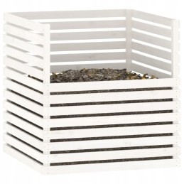 Vidaxl Composter White 100x100x102 cm Solid Pine Wood