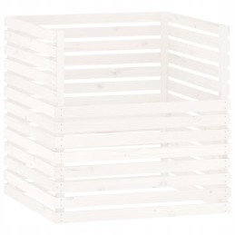 Vidaxl kompostētājs balts 100x100x102 cm priedes masīvkoks