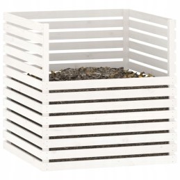 Vidaxl Composter White 100x100x102 cm Solid Pine Wood