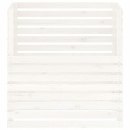 Vidaxl kompostētājs balts 100x100x102 cm priedes masīvkoks