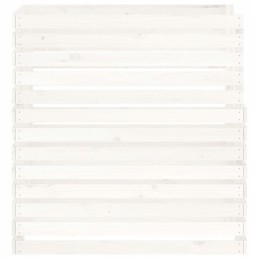 Vidaxl kompostētājs balts 100x100x102 cm priedes masīvkoks