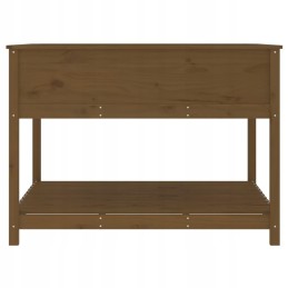 Vidaxl puķu pods ar plauktu, medus brūns, 111,5x111,5x81 cm, priedes koks
