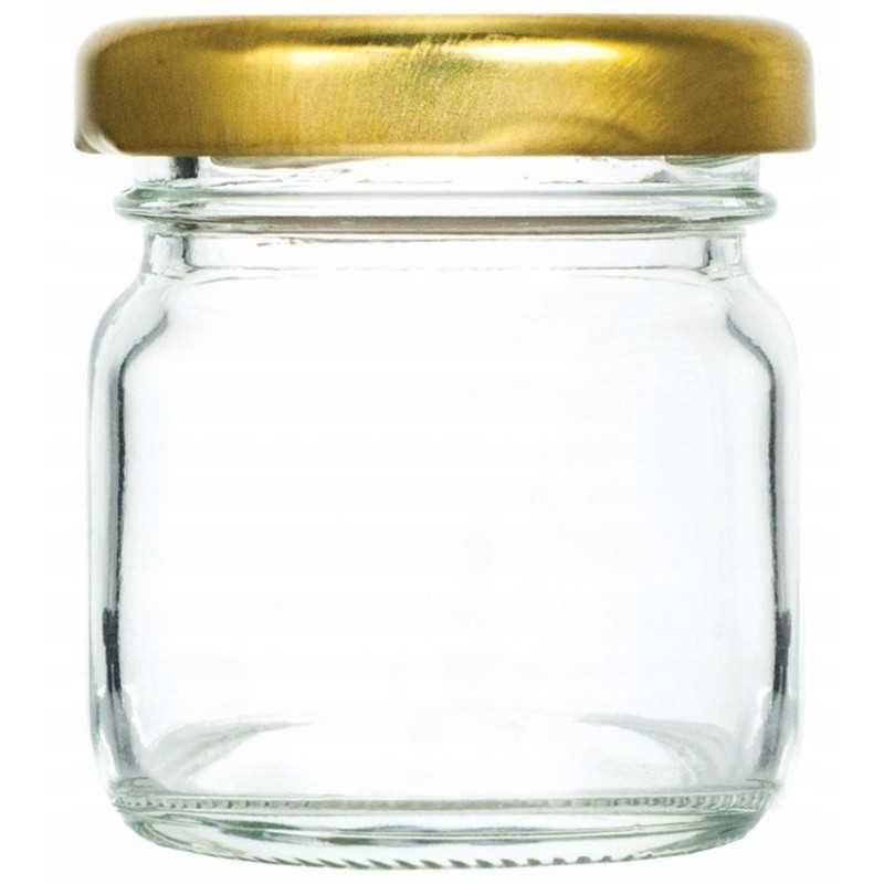 Siūlome 35 ml indelį - su auksiniu metaliniu dangteliu - labai geras indelis dovanai!