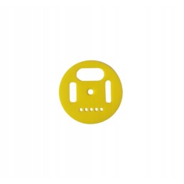 Plastikinis ratas, gatvės ratai ø 50 mm, geltoni