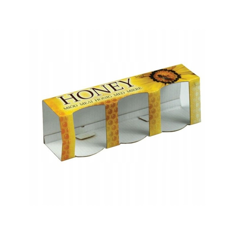 We offer a decorative honey box for 3 jars of 35 ml, great for a gift - a very good Polish product