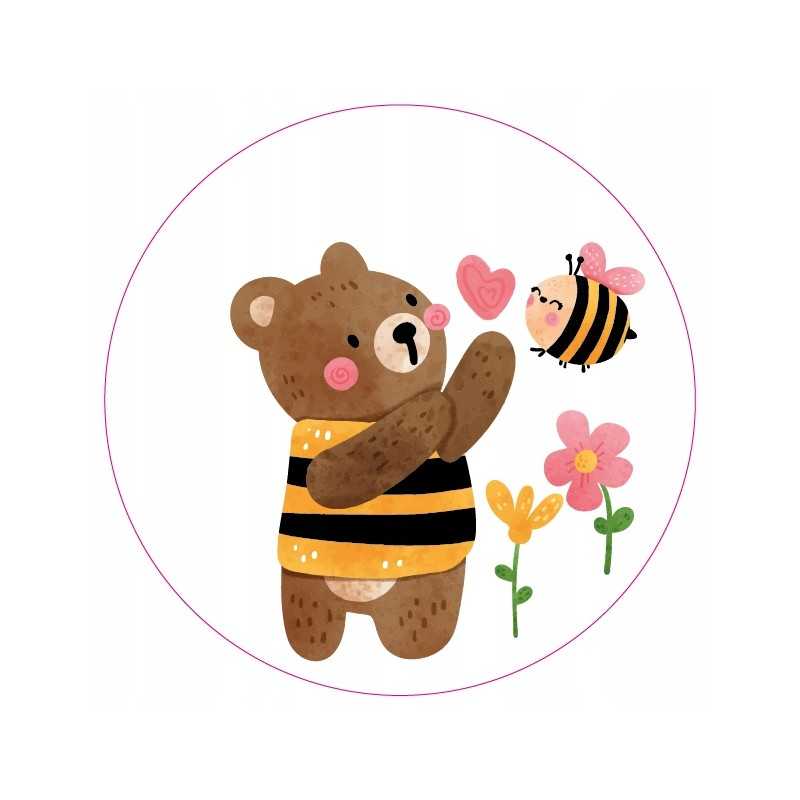 6 vnt meškiuko lavinamieji lipdukai, meškiuko dienos spauda