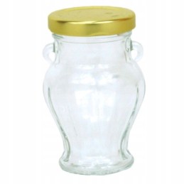 Siūlome 106 ml dekoratyvinį indelį - su metaliniu dangteliu - labai geras indelis dovanai!