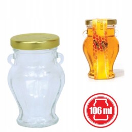 Siūlome 106 ml dekoratyvinį indelį - su metaliniu dangteliu - labai geras indelis dovanai!