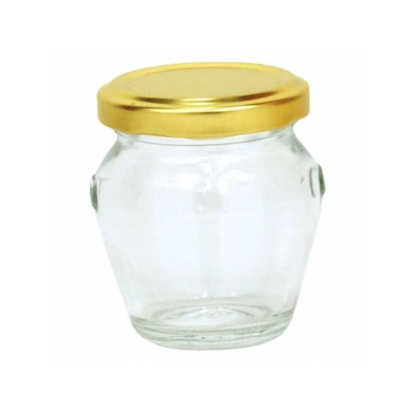 Siūlome 106 ml dekoratyvinį indelį - su metaliniu dangteliu - labai geras indelis dovanai!