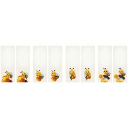 16 vienetų 23x60 mm lipnios juostelės buteliams ir stiklainiams