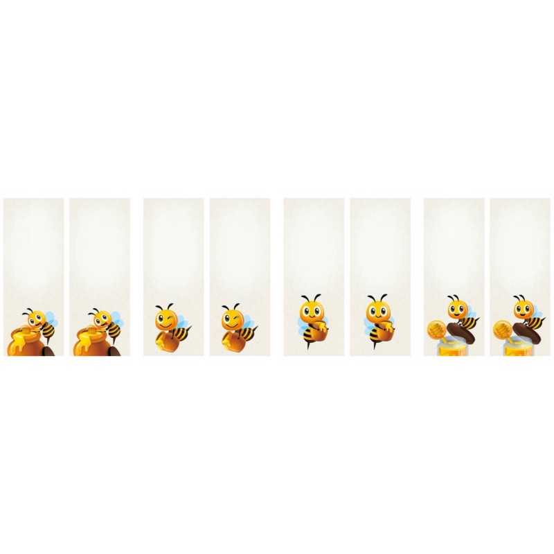 16 vienetų 23x60 mm lipnios juostelės buteliams ir stiklainiams