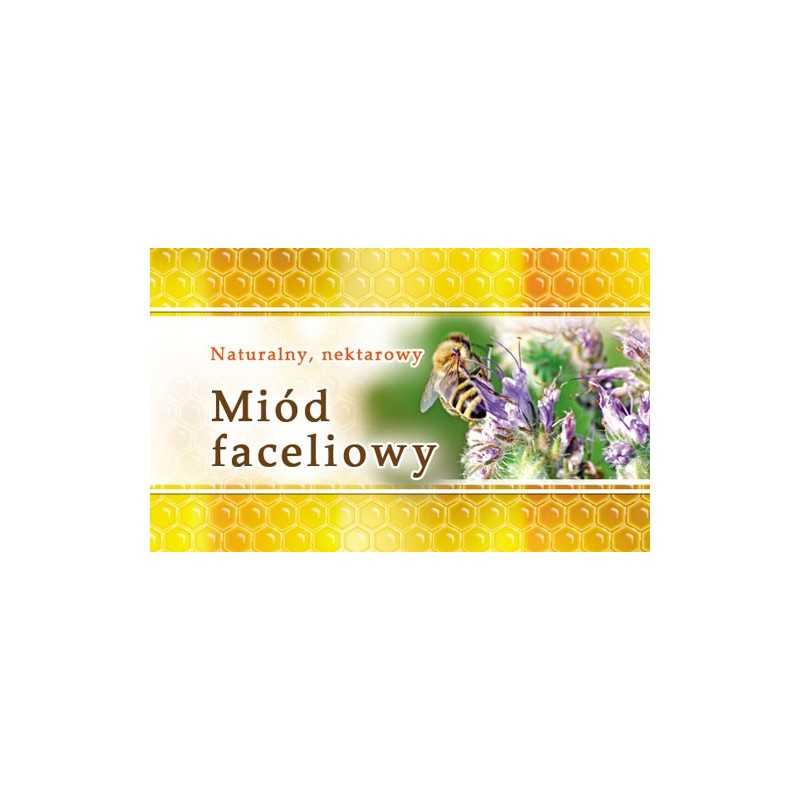 Mini etiketės facelijų medui, 100 vnt - EM19 raštas