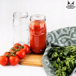 470 ml stiklainis su metaliniu dangteliu