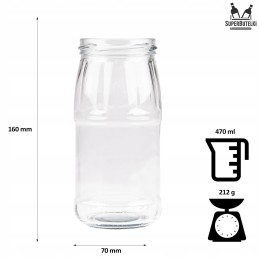 470 ml stiklainis su metaliniu dangteliu