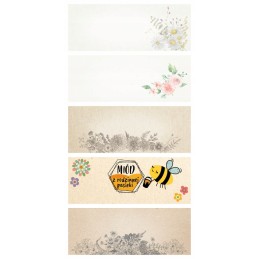 16 vnt lipdukų stiklainiams 40ml 60x23, spauda, padėkos dovana