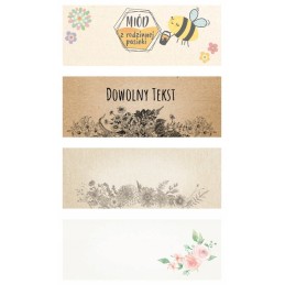 16 lipdukų 40ml stiklainiams, 60x23 spauda