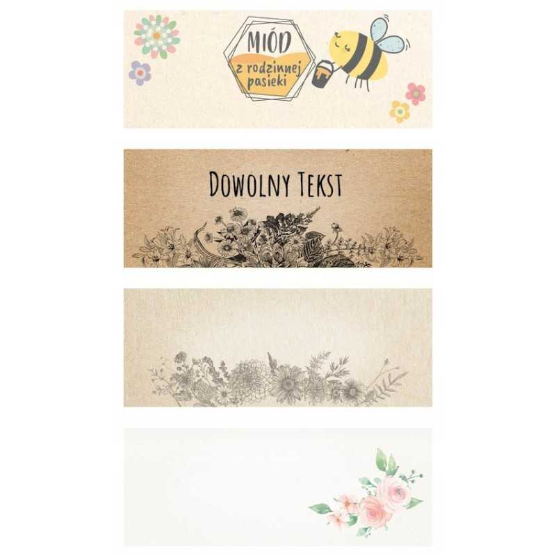 16 lipdukų 40ml stiklainiams, 60x23 spauda