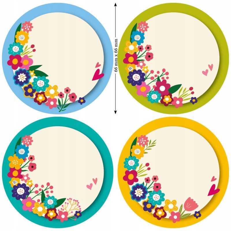 8 vnt didelių gėlių lipdukai