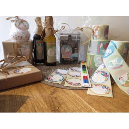 8 vnt didelių gėlių lipdukai