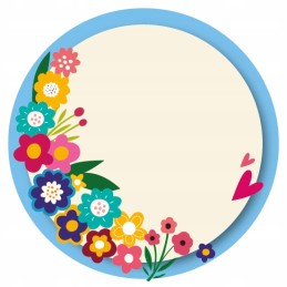 8 vnt didelių gėlių lipdukai