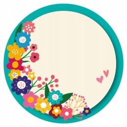 8 vnt didelių gėlių lipdukai