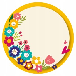 8 vnt didelių gėlių lipdukai