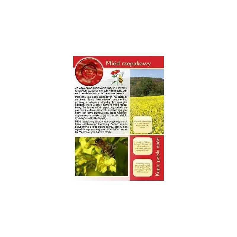 Siūlome informacinę brošiūrą - naujiena - rapsų medus!