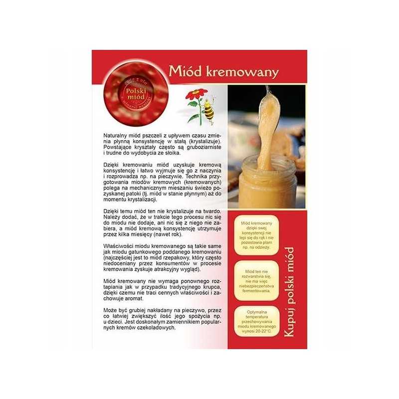 Siūlome informacinę brošiūrą - naujiena - kreminis medus!