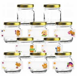 16 lipdukų 40ml stiklainiams, 60x23 spauda