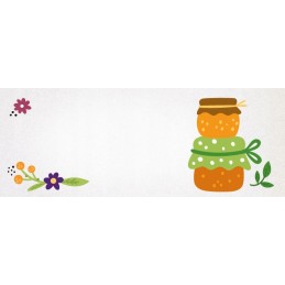 16 lipdukų 40ml stiklainiams, 60x23 spauda