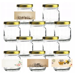 16 lipdukų 40ml stiklainiams, 60x23 spauda