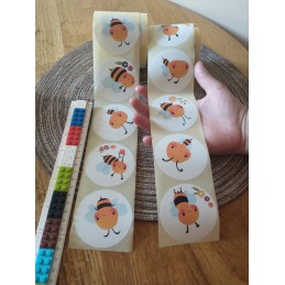 8 vnt bičių lipdukai, laiminga bitė