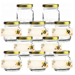 16 vienetų 30x23 mm juostelės 40 ml stiklainiams - Valentino dienos vestuvių staigmena