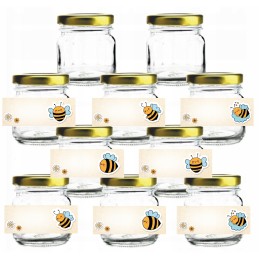 16 vienetų 30x23 mm juostelės 40 ml stiklainiams - Valentino dienos vestuvių staigmena