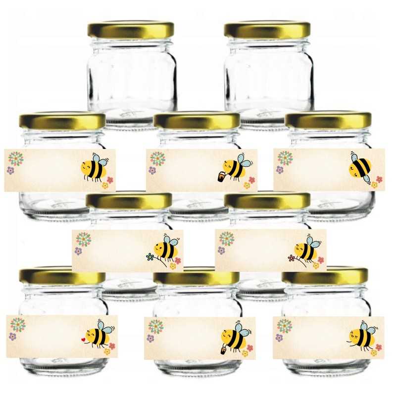 16 lipdukų 40ml stiklainiams, 60x23 spauda