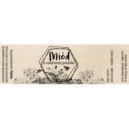 10 vienetų 140x43 etiketės medui iš šeimos bityno, maži ir vidutinio dydžio stiklainiai