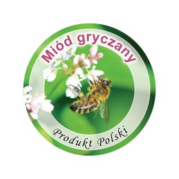 Mini apvalių grikių medaus etikečių pakuotė ø37mm