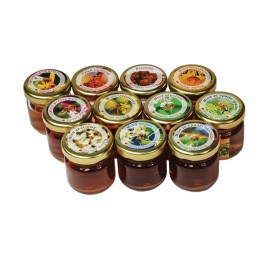 Mini apvalių grikių medaus etikečių pakuotė ø37mm