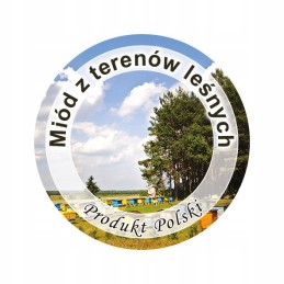 Mini apvalių etikečių pakuotė medaus miško plotai ø37m