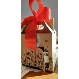 Siūlome dekoratyvinę kartoninę medaus dėžutę 2 315 ml indeliams, puikiai tinka dovanai - labai geras lenkiškas gaminys