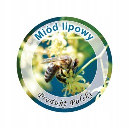 Mini apvalių liepų medaus etikečių pakuotė ø37mm