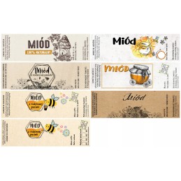 10 vnt 140x43 natūralaus medaus lipnios etiketės