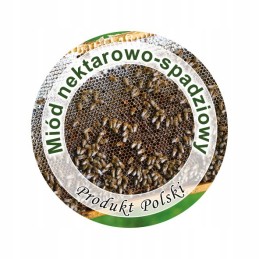 Pakuotė mini apvalių etikečių medaus nektaro-lipčiaus ø37m