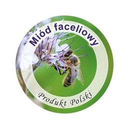 Mini apvalių facelijos medaus etikečių pakuotė ø37mm