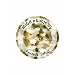 Mini apvalių akacijos medaus etikečių pakuotė ø37mm