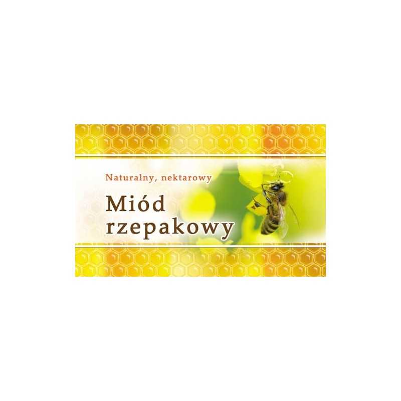 Mini etiketės rapsų medui, 100 vnt - raštas em14