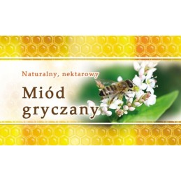 Mini etiketės grikių medui, 100 vnt - em13 raštas