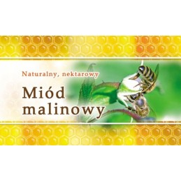 Mini etiketės aviečių medui, 100 vnt - EM20 raštas