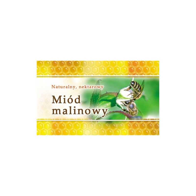 Mini etiketės aviečių medui, 100 vnt - EM20 raštas